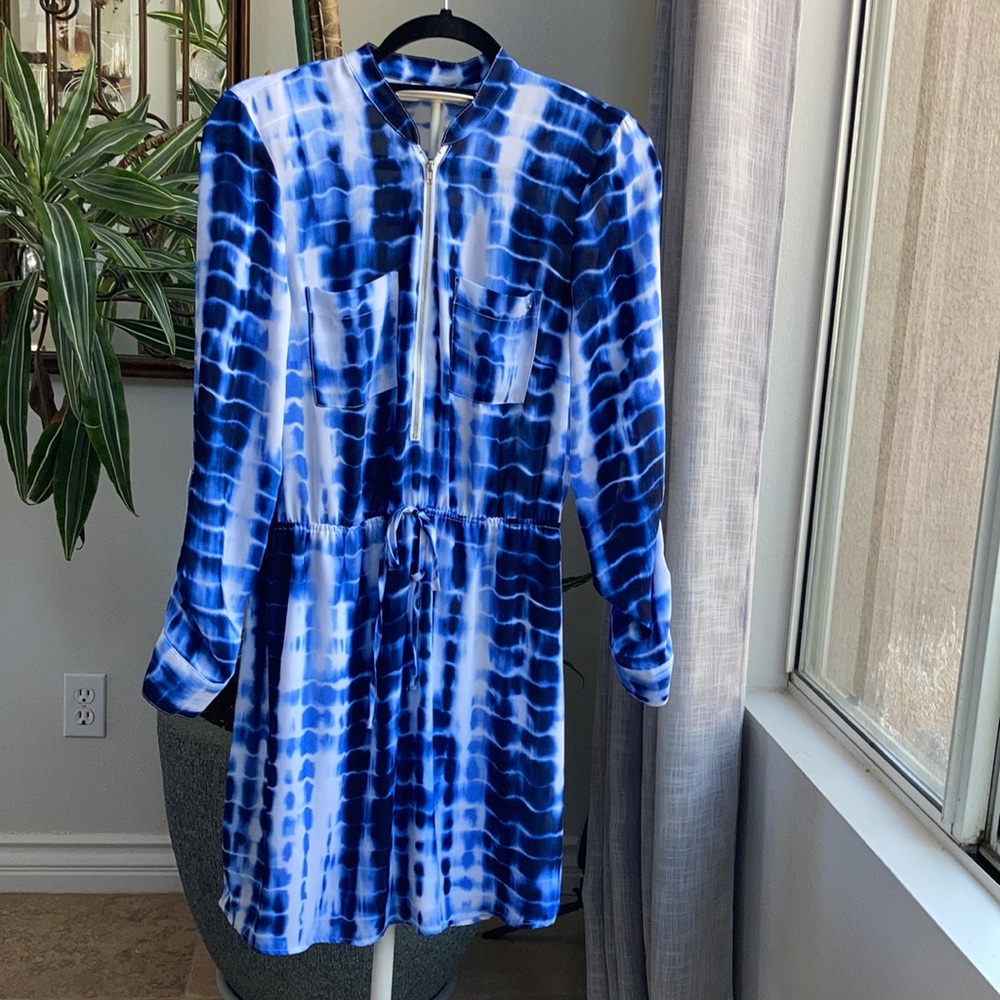 G byGuess M blue and white rye dye dress